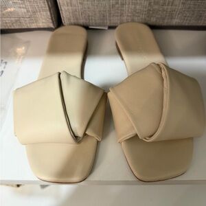 Jenni Kayne Cream Women's Slide Sandals